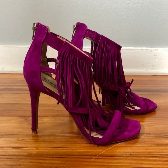 Steve Madden Shoes - Steve Madden Fringly High Heel Sandal Suede Size 9